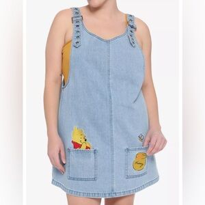 Hot Topic Disney Winnie The Pooh Embroidered Denim Skirtall Plus Size